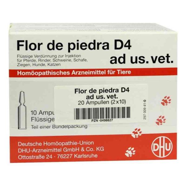 Flor De Piedra D 4 ad usus veterinär Ampullen (2X10X5 ml)