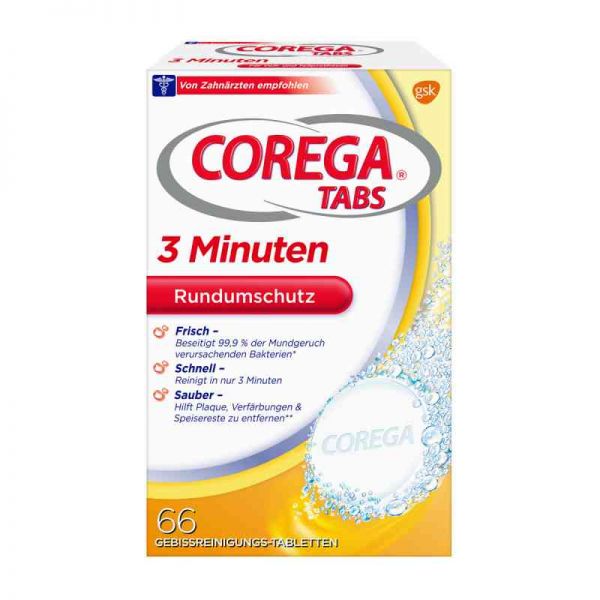 Corega Tabs 3 Minuten (66 stk)