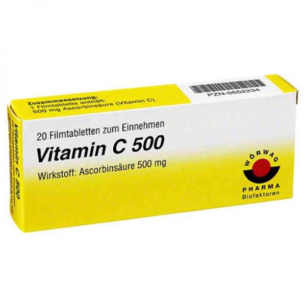 Vitamin C 500 Filmtabletten (20 stk)