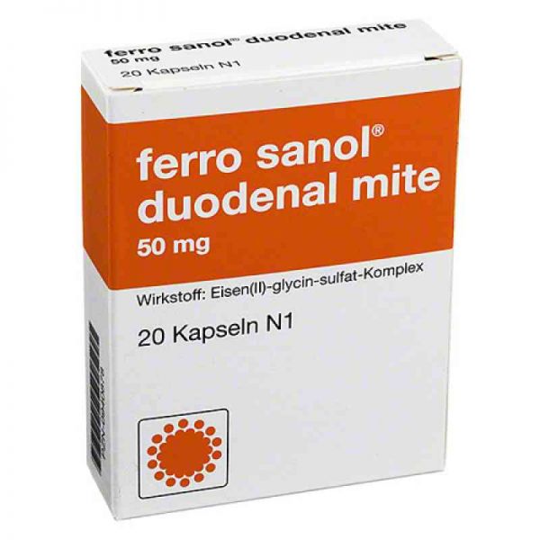 Ferro sanol duodenal mite 50mg (20 stk)