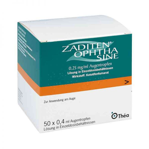 ZADITEN ophtha sine 0,25mg/ml Augentropfen (50 stk)