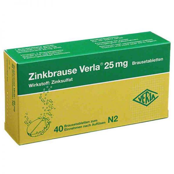 Zinkbrause Verla 25mg (40 stk)