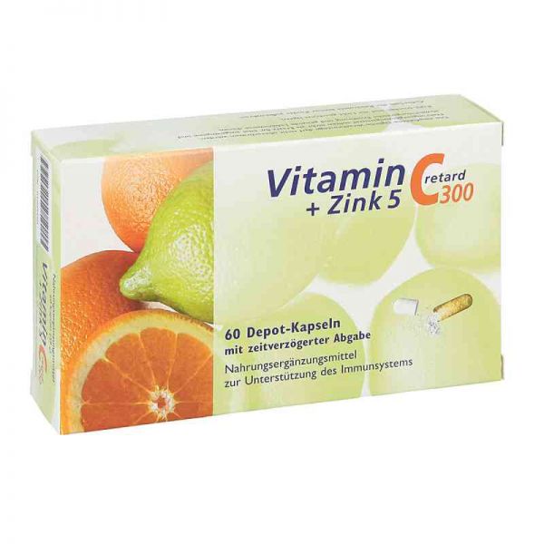 Vitamin C 300 + Zink 5 retard Kapseln (60 stk)