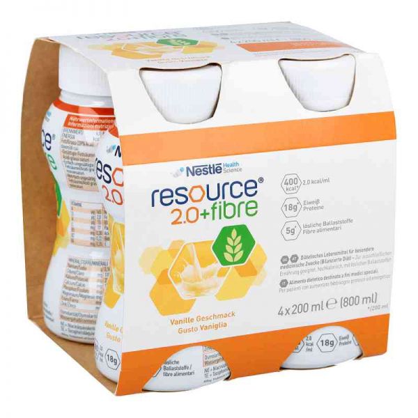 Resource 2.0+fibre Vanille (4X200 ml)