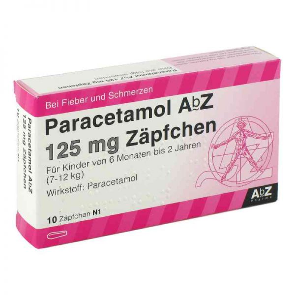 Paracetamol AbZ 125mg (10 stk)