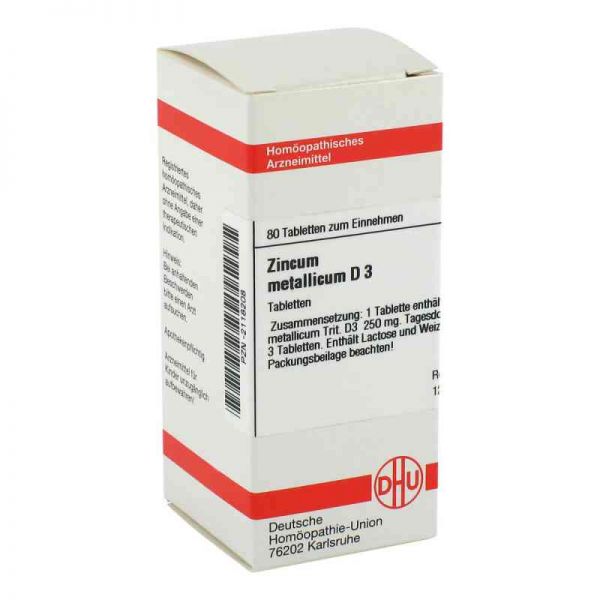 Zincum Metallicum D 3 Tabletten (80 stk)