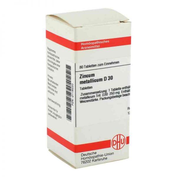 Zincum Metallicum D 30 Tabletten (80 stk)