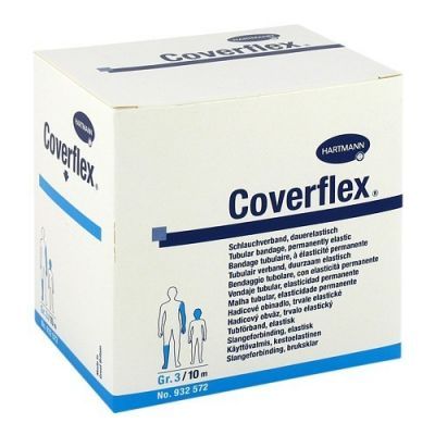 Coverflex Schlauchverband Größe 3 7,5 cmx10 m blau (1 stk)