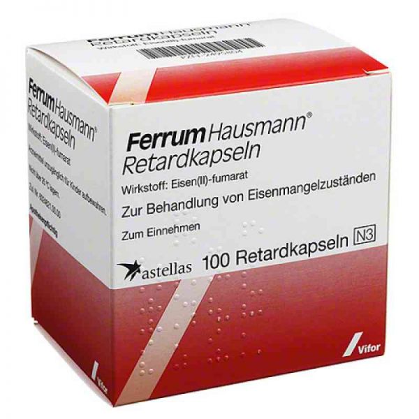 Ferrum Hausmann 100mg Eisen (100 stk)