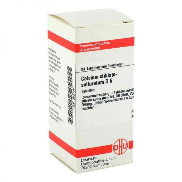 Calcium Stibiato Sulfuratum D 6 Tabletten (80 stk)