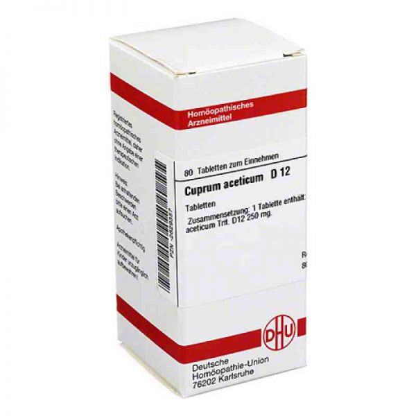 Cuprum Aceticum D 12 Tabletten (80 stk)