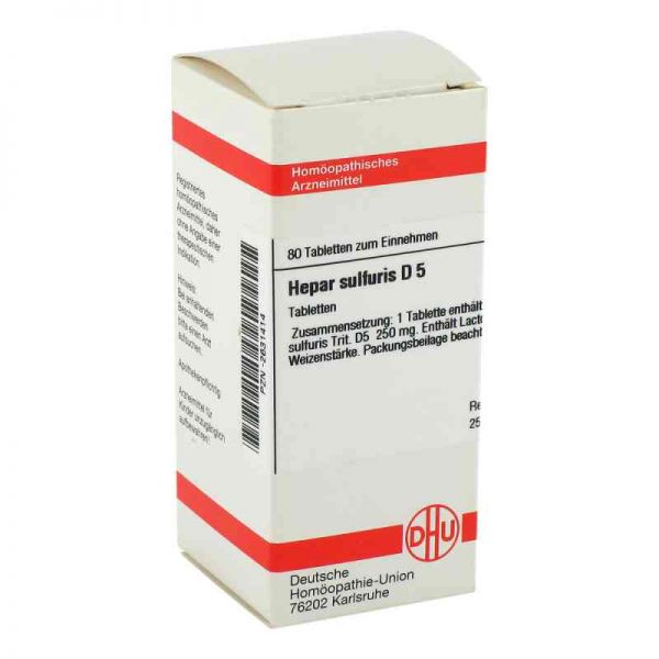 Hepar Sulfuris D 5 Tabletten (80 stk)