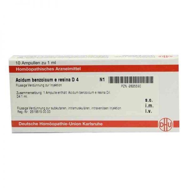 Acidum Benzoicum E.res. D 4 Ampullen (10X1 ml)