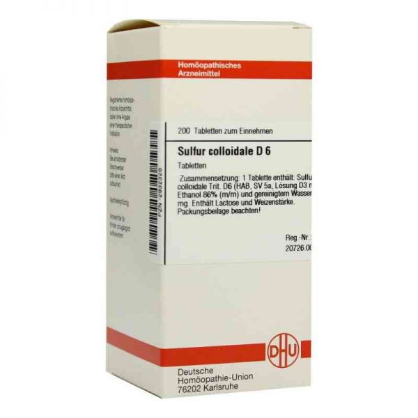 Sulfur Colloidale D 6 Tabletten (200 stk)