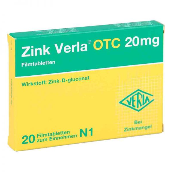 Zink Verla OTC 20mg (20 stk)