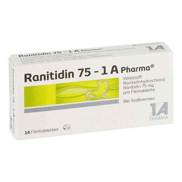 Ranitidin 75-1A Pharma (14 stk)