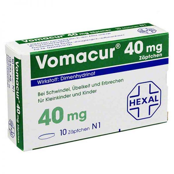 Vomacur 40mg (10 stk)