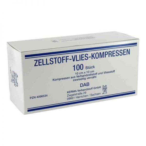 Zellstoff Vlies Kompressen 10x10cm unsteril (100 stk)