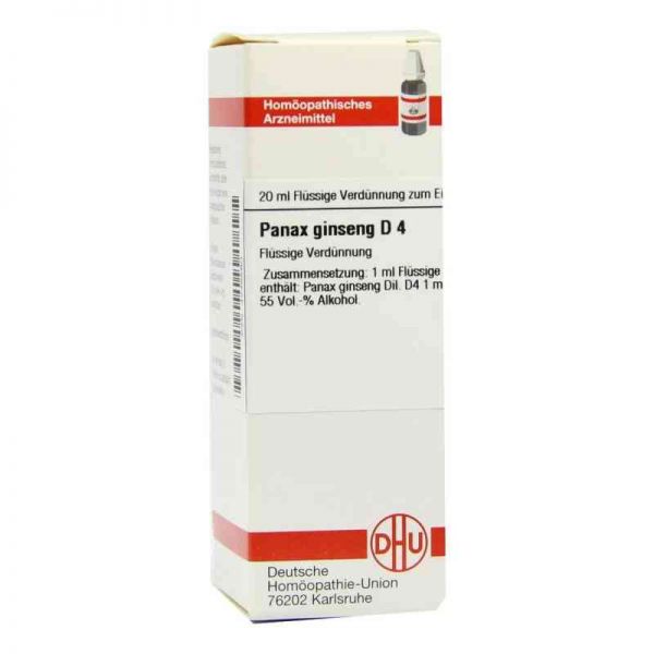 Panax Ginseng D 4 Dilution (20 ml)