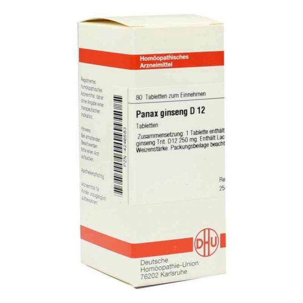 Panax Ginseng D 12 Tabletten (80 stk)