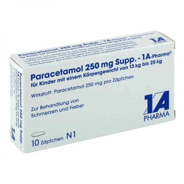 Paracetamol 250mg-1A Pharma (10 stk)