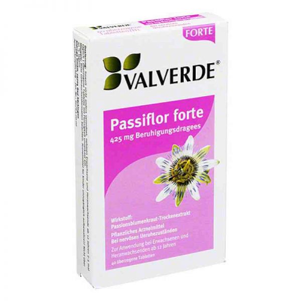 VALVERDE Passiflor forte 425mg Beruhigungsdragees (40 stk)