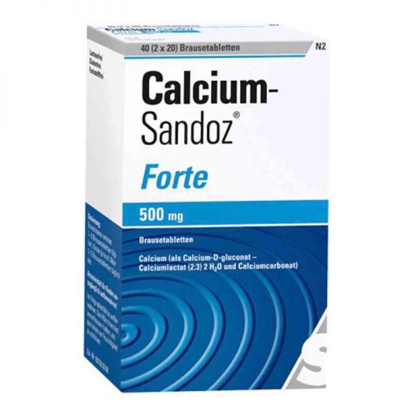 Calcium-Sandoz forte 500mg (2X20 stk)