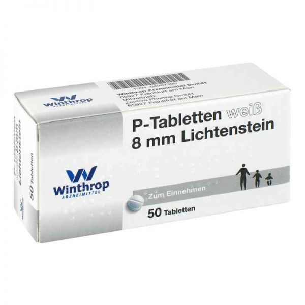 P Tabletten weiss 8 mm (50 stk)