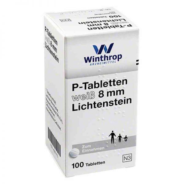 P Tabletten weiss 8 mm (100 stk)