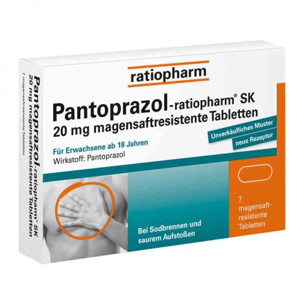 Pantoprazol-ratiopharm SK 20mg (7 stk)