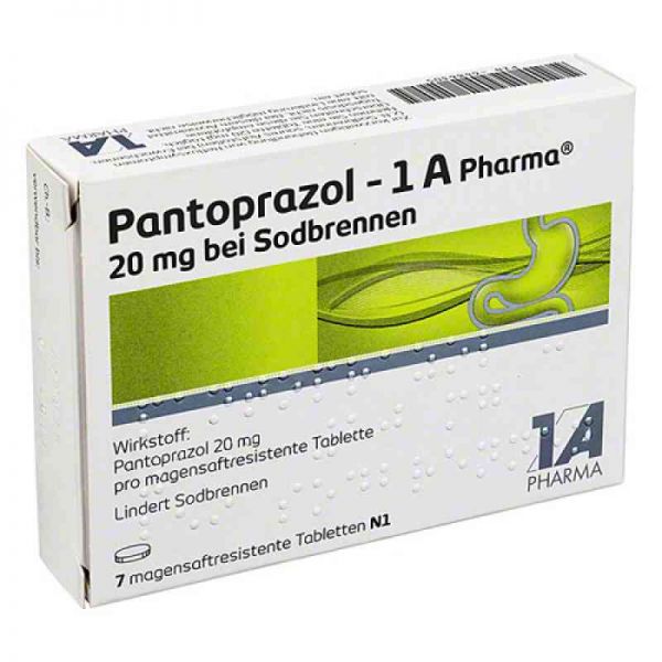 Pantoprazol-1A Pharma 20mg bei Sodbrennen (7 stk)