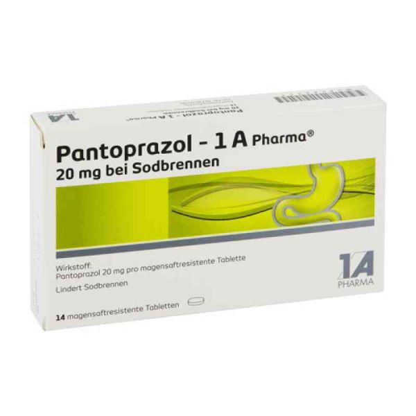 Pantoprazol-1A Pharma 20mg bei Sodbrennen (14 stk)