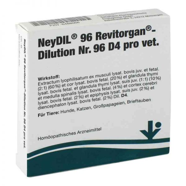 Neydil Nummer 9 6 Revitorgan Dilution d 4 pro veterinär Ampulle (5X2 ml)