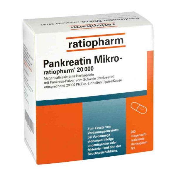 Pankreatin Mikro-ratiopharm 20000 (200 stk)