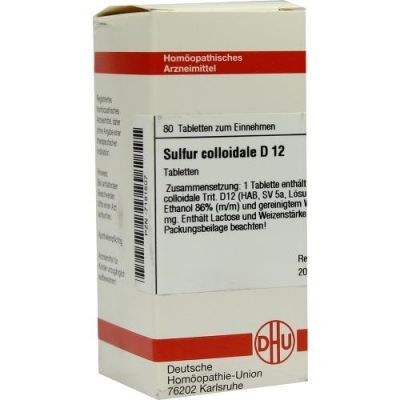 Sulfur Colloidale D 12 Tabletten (80 stk)