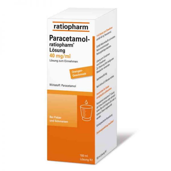 Paracetamol-ratiopharm 40mg/ml Lösung zum Einnehmen (100 ml)