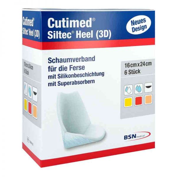 Cutimed Siltec Heel 3d 16x24 cm Kompressen (6 stk)