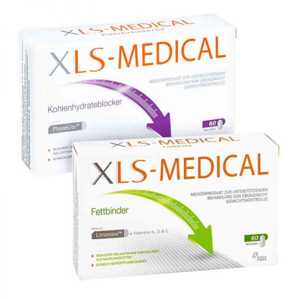 XLS Medical Fettbinder + Kohlehydrateblocker (2x60 stk)