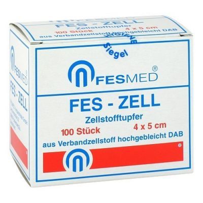 Zellstofftupfer Fes Zell 4x5 cm hochgebleicht (100 stk)