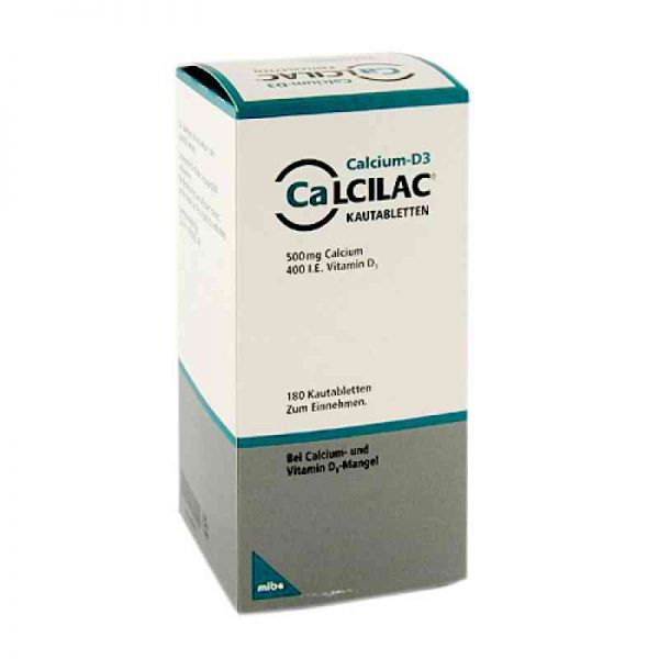 Calcilac 500mg/400 I.E. (180 stk)