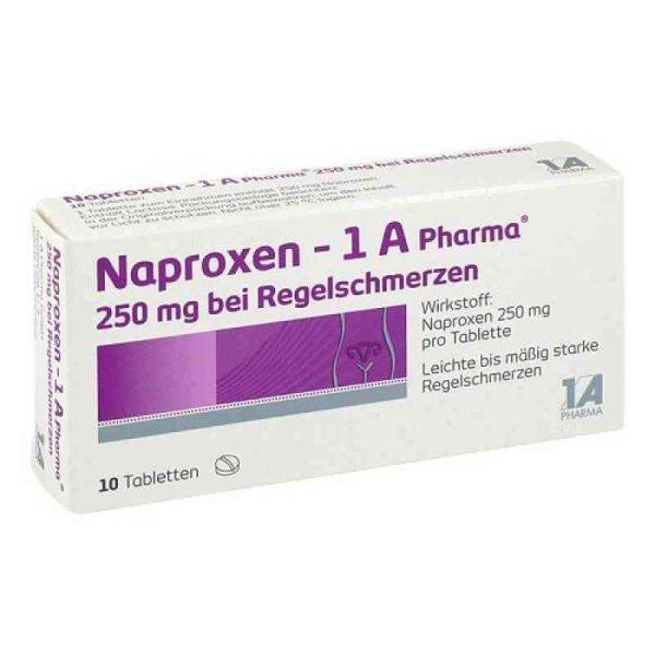 Naproxen-1A Pharma 250mg bei Regelschmerzen (10 stk)