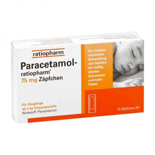 Paracetamol-ratiopharm 75mg (10 stk)