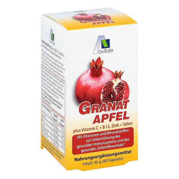 Granatapfel 500 mg plus Vitamine c + B12 + Zink + Selen (60 stk)