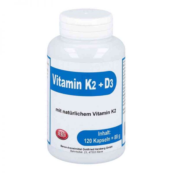 Vitamin K2+d3 Berco Kapseln (120 stk)