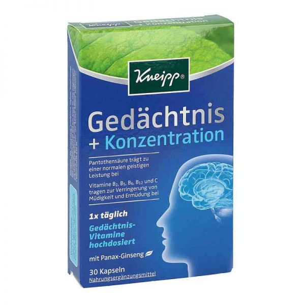 Kneipp Gedächtnis + Konzentration Kapseln (30 stk)