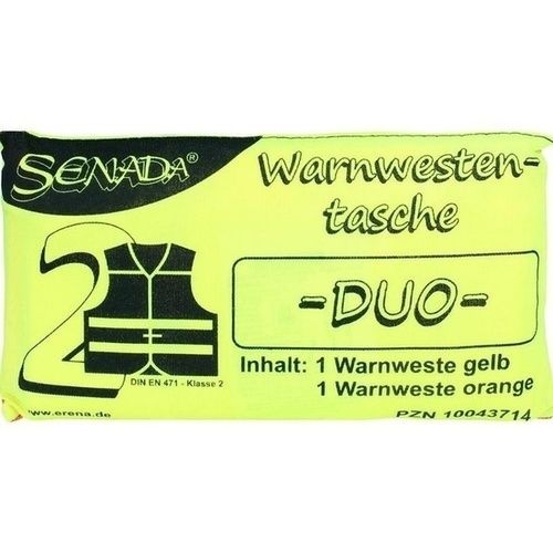 Senada Warnweste gelb und orange Duo Tasche, 1 ST