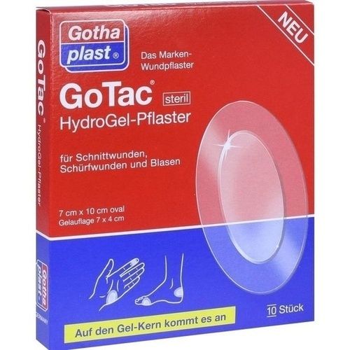 GoTac HydroGel-Pflaster 7x10cm steril, 10 ST