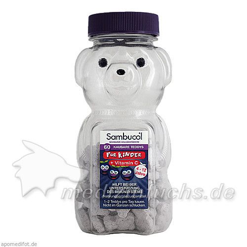 SAMBUCOL kaubare Teddys für Kinder, 60 ST