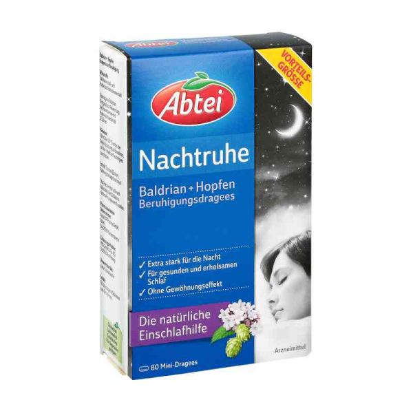 Abtei Nachtruhe Baldrian+hopfen Dragee (s) zur, zum beruhigung (80 stk)