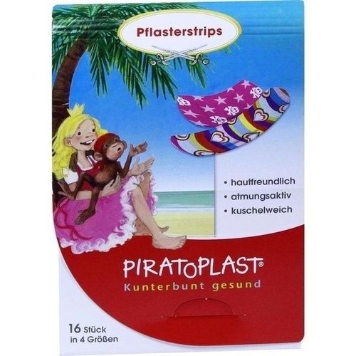 PIRATOPLAST Mädchen Pflasterstrips 4 Größen, 16 ST